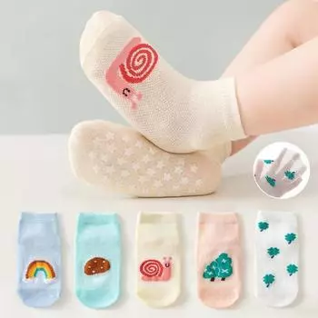 Детские носки, милые носки для девочек, весенние сетчатые носки средней толщины из хлопка, дышащие носки S белый