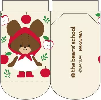 Детские носки Nakajima Corporation Bear School Apple для девочек, кремовые 187215-23 13–18 см