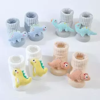Детские носки Носки для малышей Детские носки Милые носки с рисунком динозавра для мальчиков и девочек S