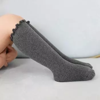 Детские носки Носки средней длины для девочек Однотонные детские носки