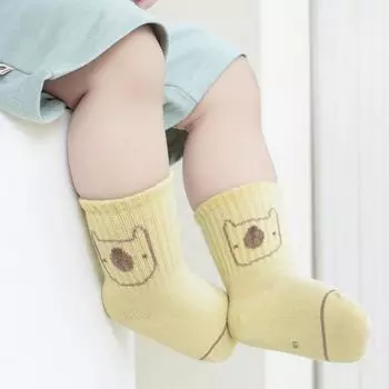 Детские носки с рисунком на полу, повседневные, короткие, весна-осень, спортивные, хлопковые, для детей, мальчиков и девочек S имбирный