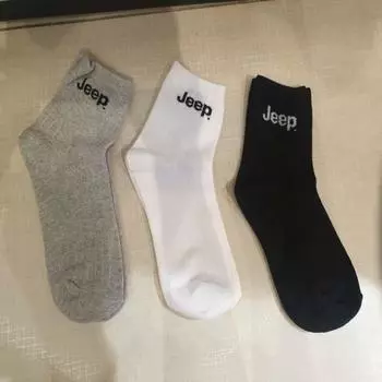 Детские носки средней длины в рубчик Jeep Kids Mario Kn0gsu001 3 цвета BK/18