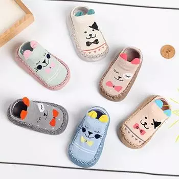 Детские носки-тапочки, детская обувь для малышей, нескользящая напольная обувь с милым рисунком на мягкой подошве для детей 0-3 лет, обувь для раннего образования XL