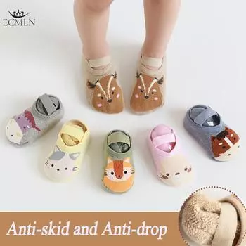 Детские носки-тапочки Нескользящая детская домашняя обувь и носки Тонкие носки для малышей Обувь 0-36 месяцев S зелёный