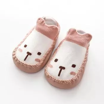 Детские носки-тапочки с резиновой подошвой для девочки, мальчика, младенца, новорожденного, детские напольные носки-обувь, противоскользящие, с мягкой подошвой, для малышей, для дома 2 to 3 Year(14cm)