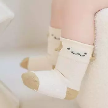 Детские носки-тапочки с рисунком милые ежедневные носки для новорожденных с открытым носком без косточек средней длины осенние носки XS розовый