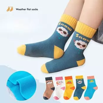 Детские носки Weather Mood Cartoon Socks 0-13 лет Удобные дышащие плоские носки Носки средней длины 8 months-2 years old (foot length 9-12cm)