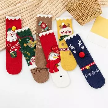 Детские носки, зимние толстые детские носки, детские носки с героями мультфильмов для мальчиков и девочек