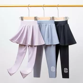 Детские облегающие эластичные штаны из двух частей, искусственные леггинсы для йоги 120