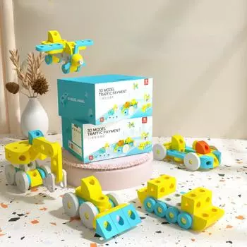 Детские образовательные EVA Пенопласт строительные блоки Игрушки Пестрая сборка Наука и образование DIY Большие частицы Сборка Игрушки 16.5*26.5*33.5cm