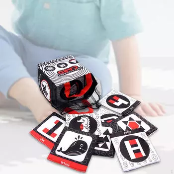 Детские обучающие флеш-карты для раннего дошкольного возраста, моющиеся, с сумкой для хранения для общения Alphabet