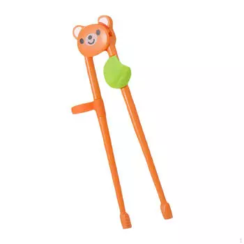 Детские обучающие палочки для еды, нескользящие мультяшные многоразовые обучающие тренировочные медведи bear