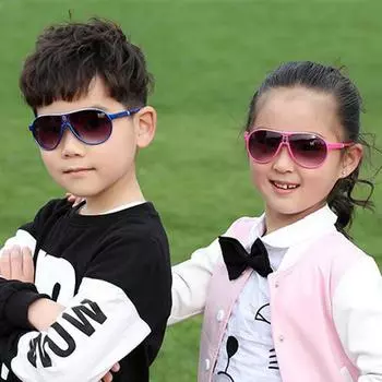 Детские очки ANTI-UV очки солнцезащитные очки для отдыха на природе для мальчиков и девочек детские детские ручная работа сапфировый