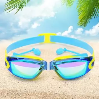 Детские очки для плавания, цельные беруши, водонепроницаемые и противозапотевающие HD, мужские и женские очки для плавания и снаряжение для дайвинга