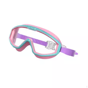 Детские очки для плавания, легкие водонепроницаемые очки с широким полем зрения Green Pink