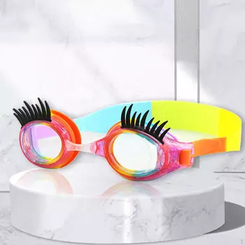 Детские очки для плавания Мультяшные очки Удобные Четкий обзор Ресницы Очки Бассейн для Colorful