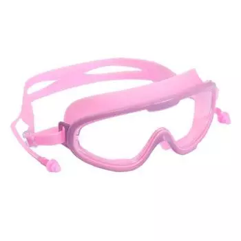 Детские очки для плавания с большой оправой, противотуманные очки для плавания с прозрачным обзором, защита от ультрафиолета, очки для бассейна для детей 5-16 лет розовый