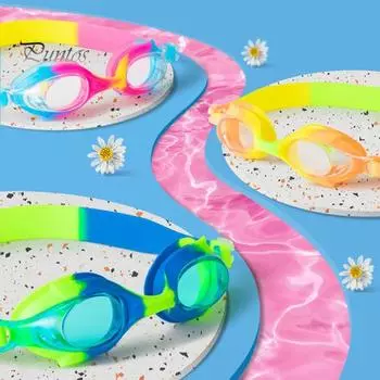 Детские очки для плавания, водонепроницаемые, без утечек, с защитой от запотевания, УФ-излучения, прозрачные линзы, силиконовые очки для мальчиков и девочек, оборудование для подводного плавания и подводного плавания D
