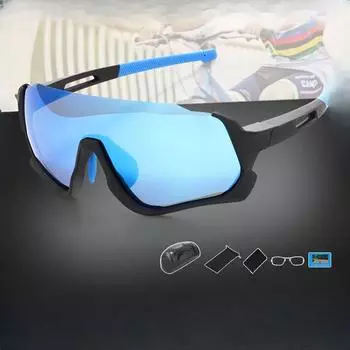 Детские очки для верховой езды с защитой от ветра, песка, велосипеда, роликовых коньков, поляризационные солнцезащитные очки для близорукости, дети 5-12 лет, занятия спортом на открытом воздухе.