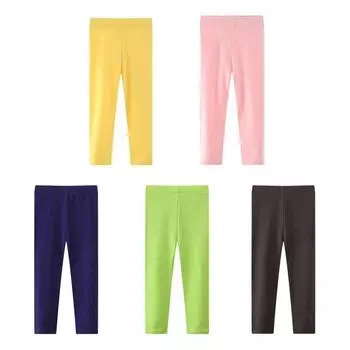 Детские однотонные леггинсы, длинные брюки 2T