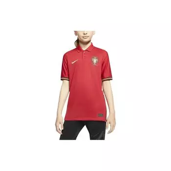 Детские однотонные поло с короткими рукавами и вышивкой в полоску Nike Portugal Sports Home CD1040-687 XL