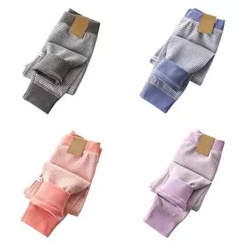 Детские осенне-зимние теплые штаны, утолщенные и подбитые леггинсы 90