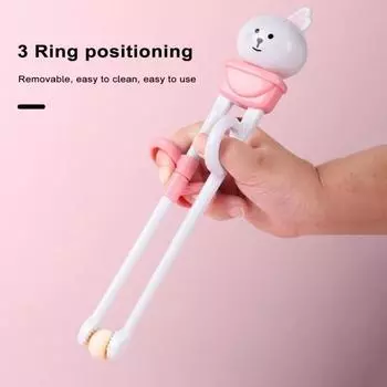 Детские палочки для еды Yousheng, забавный дизайн с животными, Нескользящие съемные эргономичные тренировочные палочки для еды, посуда для детей Rabbit