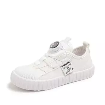 Детские парусиновые туфли на весну и осень, универсальные повседневные туфли, дышащие, для студентов 26 белый