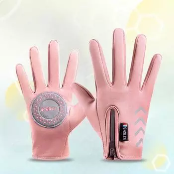 Детские перчатки для велоспорта, зимние и осенние термоперчатки, водонепроницаемые, детские, светоотражающие, нескользящие, флисовые, перчатки для скутера, на молнии M синий