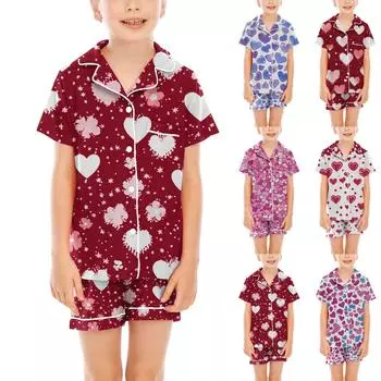 Детские пижамы, модная рубашка из двух предметов, комплект с шортами, мягкий праздничный комплект повседневной одежды 110 синий