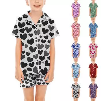 Детские пижамы, модная рубашка из двух предметов, комплект с шортами, мягкий праздничный комплект повседневной одежды 110 синий