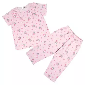 Детские пижамы с коротким рукавом My 120 Water Quick For Name Space on Tag 290939 [Sanrio] Пижамы, Melody, см, Впитывающие, Сушильные, Домашняя одежда, Одежда для сна, Дети,