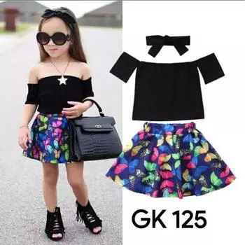 Детские платья принцессы с принтом для маленьких девочек 1-2 YEARS чёрный