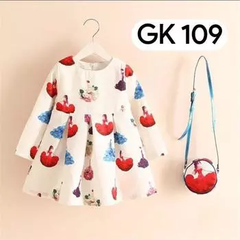 Детские платья принцессы с принтом для маленьких девочек 1-2 YEARS