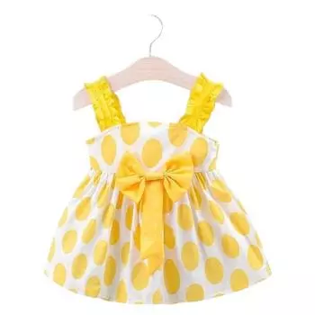 Детские платья принцессы с принтом для маленьких девочек 1-2 YEARS