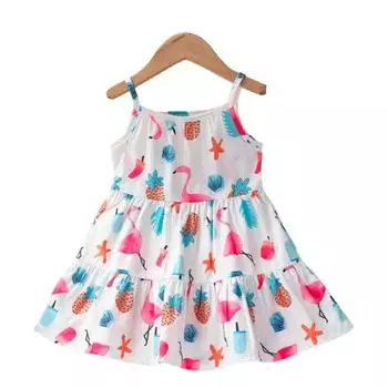 Детские платья принцессы с принтом для маленьких девочек 1-2 YEARS