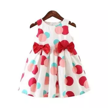 Детские платья принцессы с принтом для маленьких девочек 1-2 YEARS