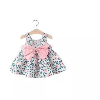 Детские платья принцессы с принтом для маленьких девочек 1-2 YEARS