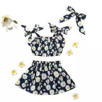 Детские платья принцессы с принтом для маленьких девочек 1-2 YEARS