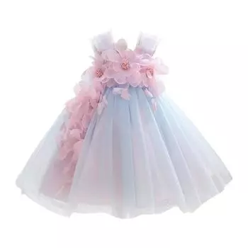 Детские платья, стильные платья принцесс, юбки с пайетками, костюмы для выступлений для детей среднего и старшего возрастаЮбки для девочек 70 светло-фиолетовый