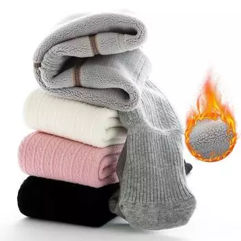 Детские плотные колготки для малышей, детские чулки для девочек, хлопковые теплые колготки, однотонные плотные черные, белые, серые, розовые, осень-зима XL чёрный