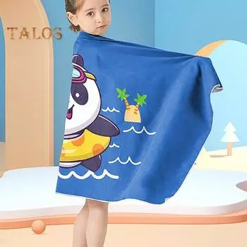Детские пляжные полотенца, быстро впитывающие, яркий дизайн, быстросохнущая портативная шаль с пряжкой, пляжное полотенце для плавания M