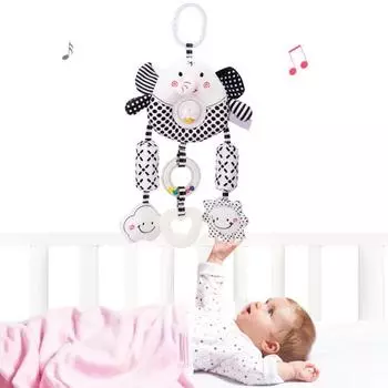 Детские плюшевые игрушки в виде спирали с подвеской на коляску в виде лисы для детской кроватки, автокресла, погремушки, сенсорная игрушка для новорожденных 0-12 месяцев Elephant