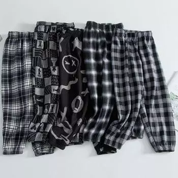 Детские плюшевые клетчатые повседневные брюки - теплые и модные брюки для мальчиков и девочек, осень/зима 2023 г. 100 cm