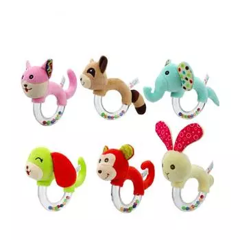 Детские плюшевые погремушки с героями мультфильмов, колокольчики, ручные игрушки для новорожденных, мягкие мобильные куклы с животными, Peluche Brinquedos