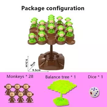 Детские подарки на день рождения на вечеринку Baby Shower наполнители для пиньяты Мини обезьянка балансировочное дерево Семейные игры настольные игрушки