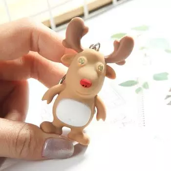 Детские подарки, вокальный мини-фонарик, рождественский подарок, светодиодные фонари, брелок для ключей, светящийся