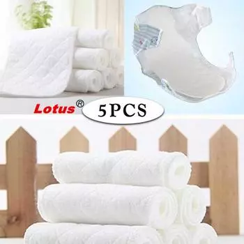 Детские подгузники Бамбуковые эко-хлопковые подгузники Nappy Baby 2PCS белый