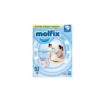 Детские подгузники Molfix Ultra Opportunity, упаковка, 5 размеров, 11–18 кг, 78 шт.