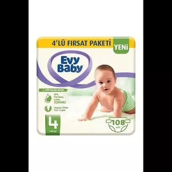 Детские подгузники Размер 4 Maxi 4-Pack Opportunity Pack 108 штук 7-14 кг